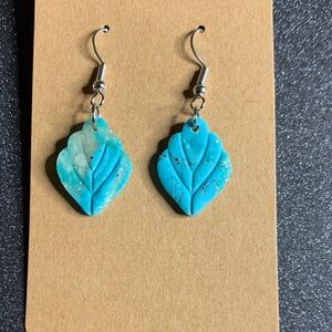 Turquoise Leaf Earrings